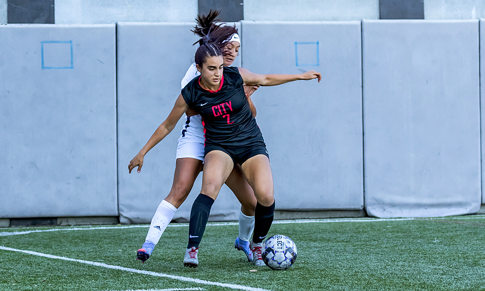 Sophomore Alexandra Arouxet Jara, one of 12 returners for the Rams this year, scored the game-winning goal in the 1-0 season-opening win at Santa Rosa. (File photo by Eric Sun)